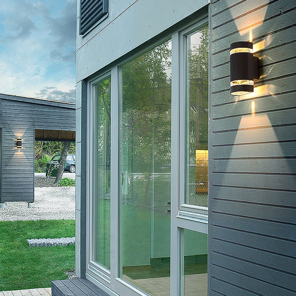 Square Round Waterproof Up And Down Lighting LED Modern Wall Sconces - Lamp Outdoor