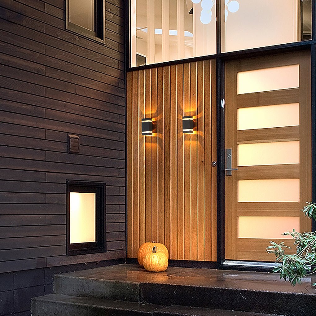 Square Round Waterproof Up And Down Lighting LED Modern Wall Sconces - Lamp Outdoor