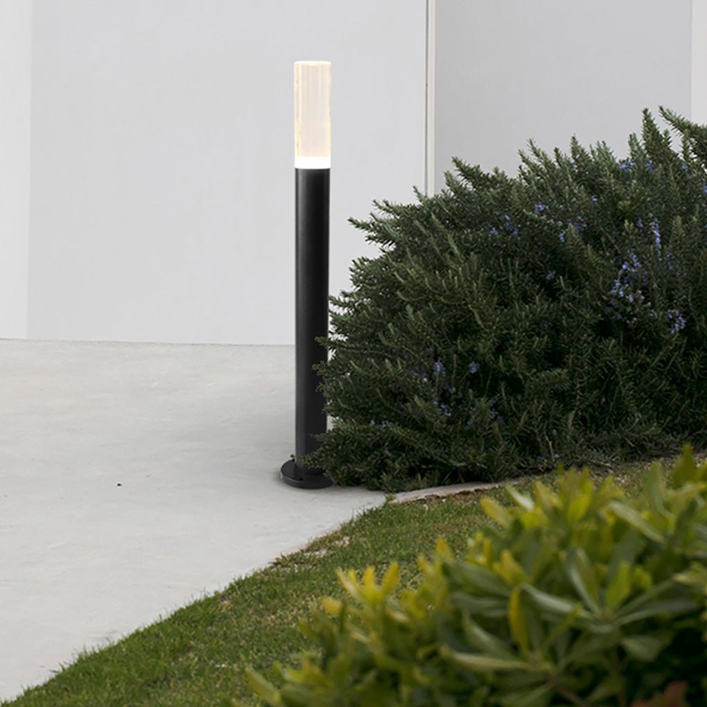 Transparent Acrylic Shade Aluminum Waterproof Modern Pathway Bollard Lights - Lamp Outdoor
