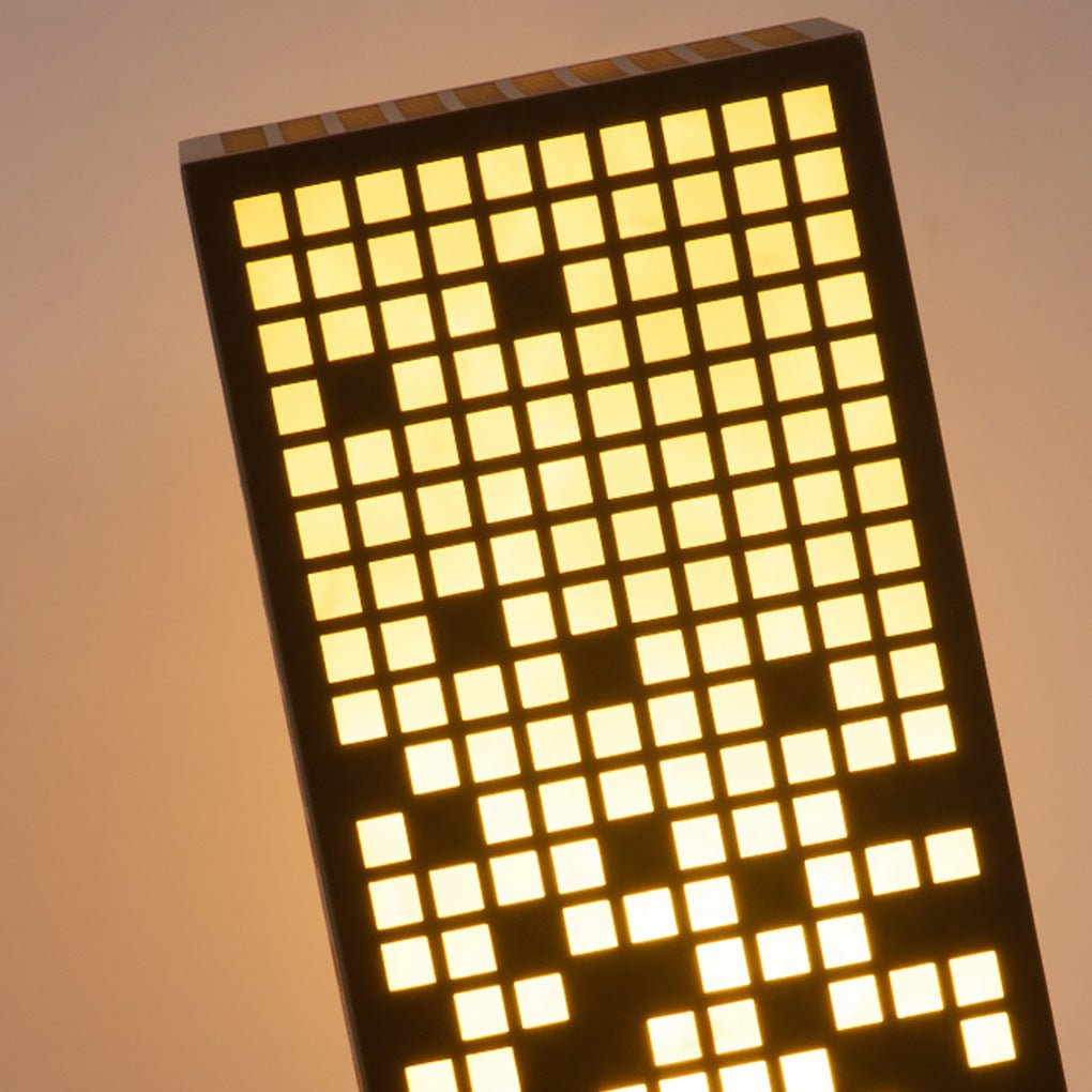 High-End Stainless Steel Outdoor LED Light with Unique Square Pattern for Elegant Bollard Lights - Lamp Outdoor