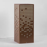 High-End Stainless Steel Outdoor LED Light with Unique Square Pattern for Elegant Bollard Lights - Lamp Outdoor