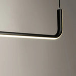 Clen Modern Linear Pendant Light Double Frame, Black/Gold - Lamp Outdoor