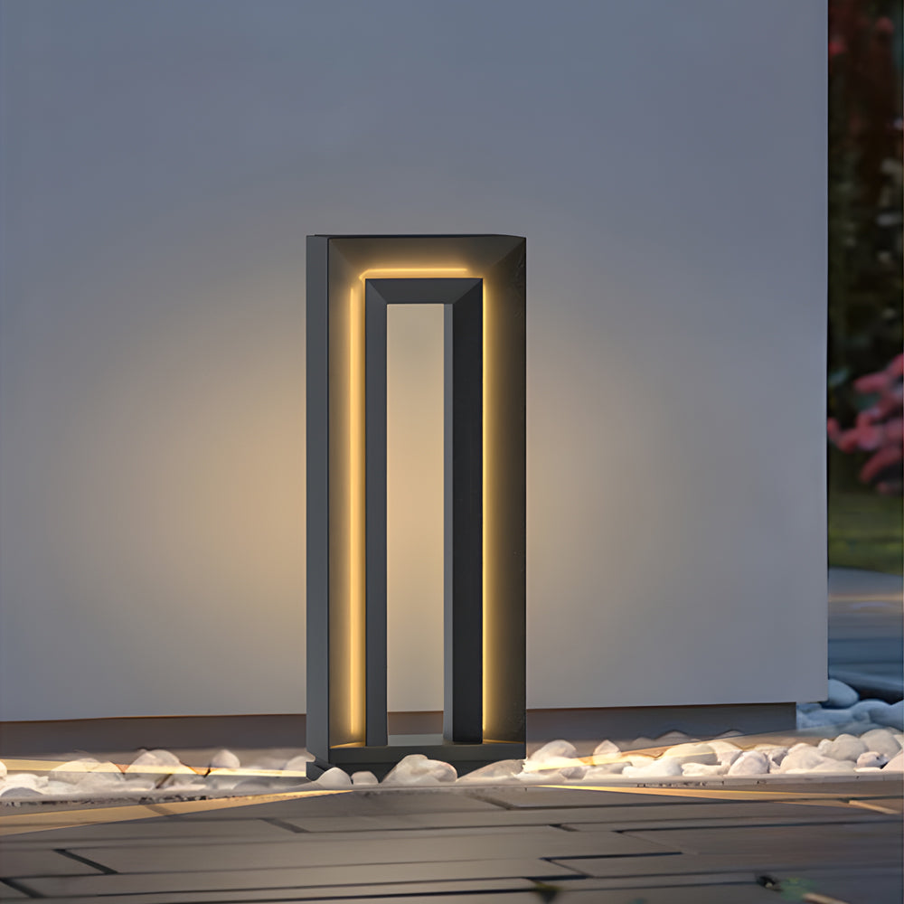 Outdoor Arch LED Solar Lawn Lights Modern Minimalist Style - Lamp Outdoor