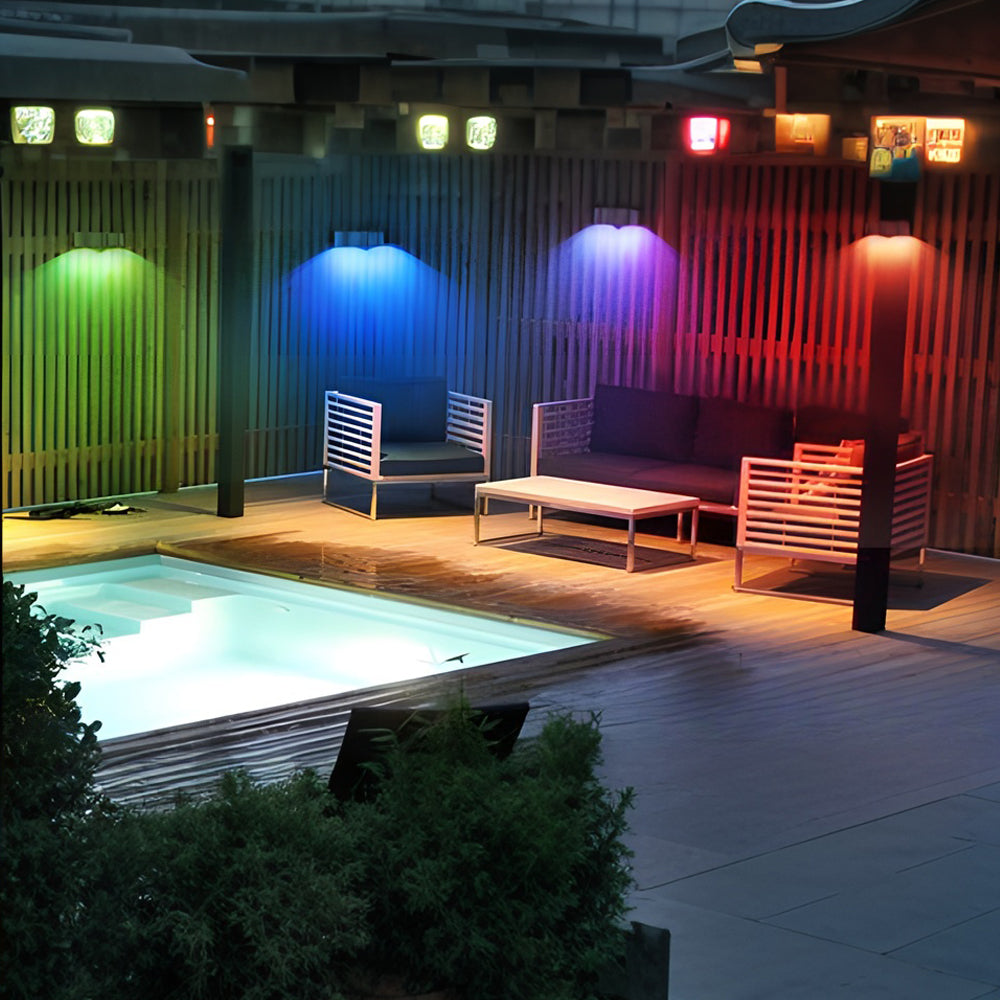 Solar-Powered Outdoor Wall Wash Lighting Waterproof Decorative - Lamp Outdoor