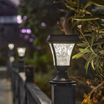 LED Solar Pillar Lights Outdoor Waterproof Cast Aluminum - Lamp Outdoor