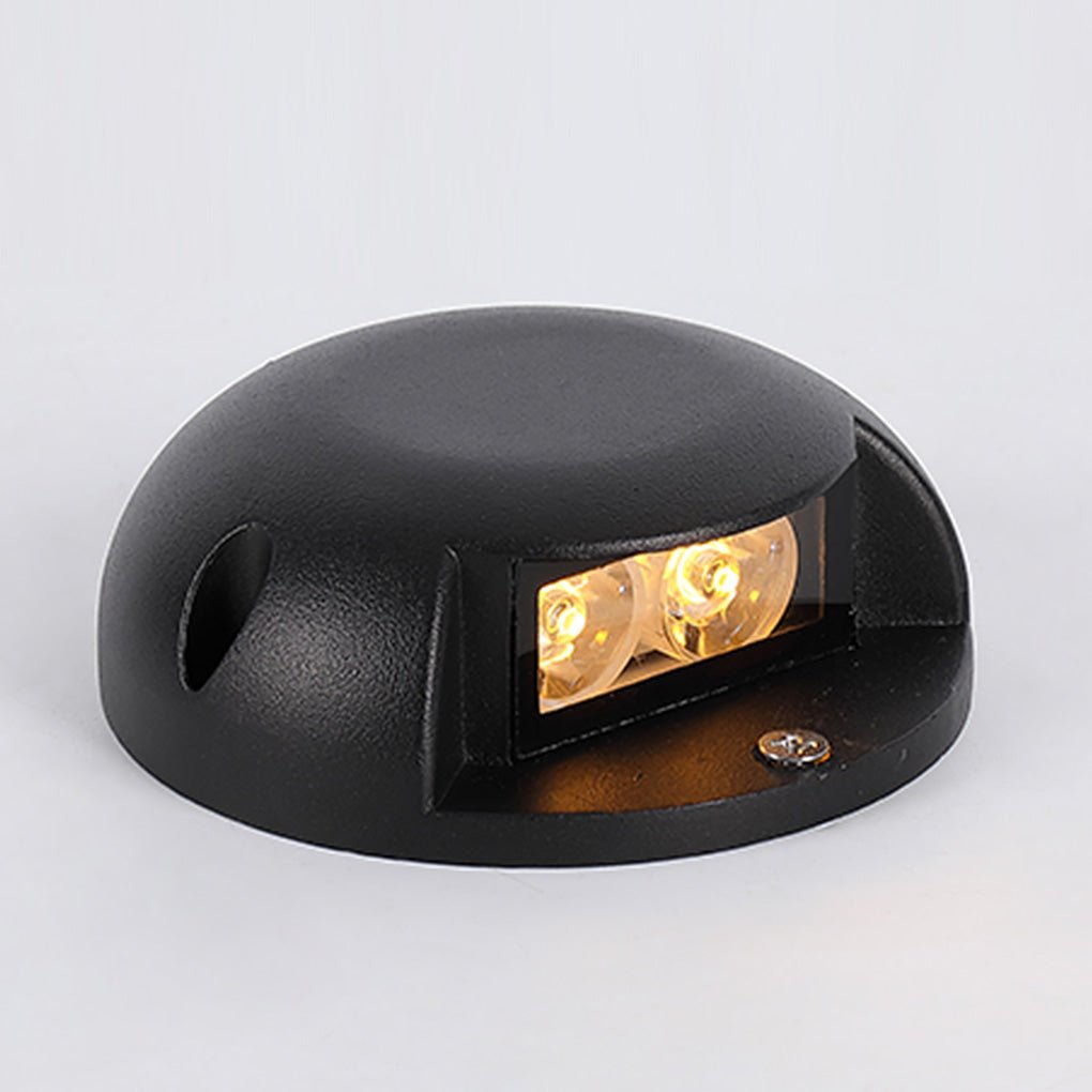 Modern Round LED Surface Flush Mounted Step Light Landscape Waterproof Decking Lights - Lamp Outdoor