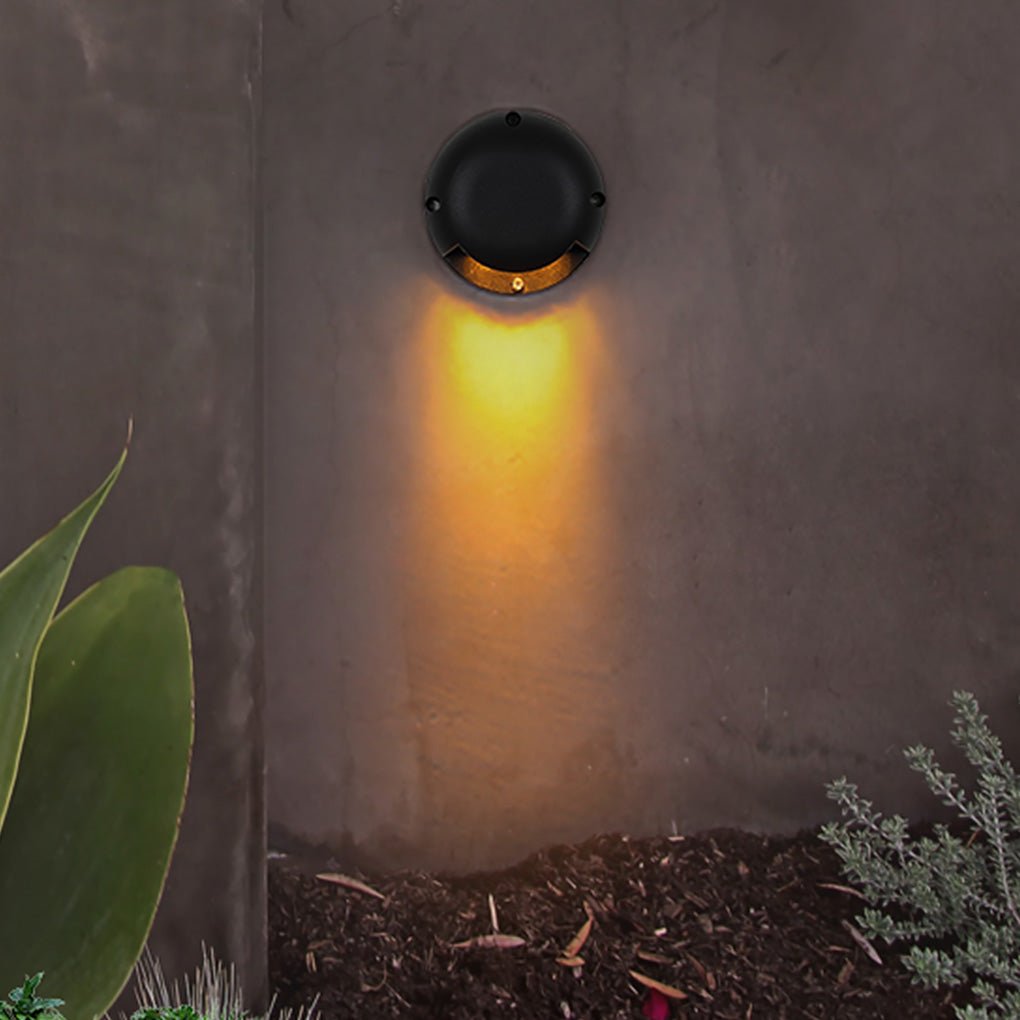 Modern Round LED Surface Flush Mounted Step Light Landscape Waterproof Decking Lights - Lamp Outdoor