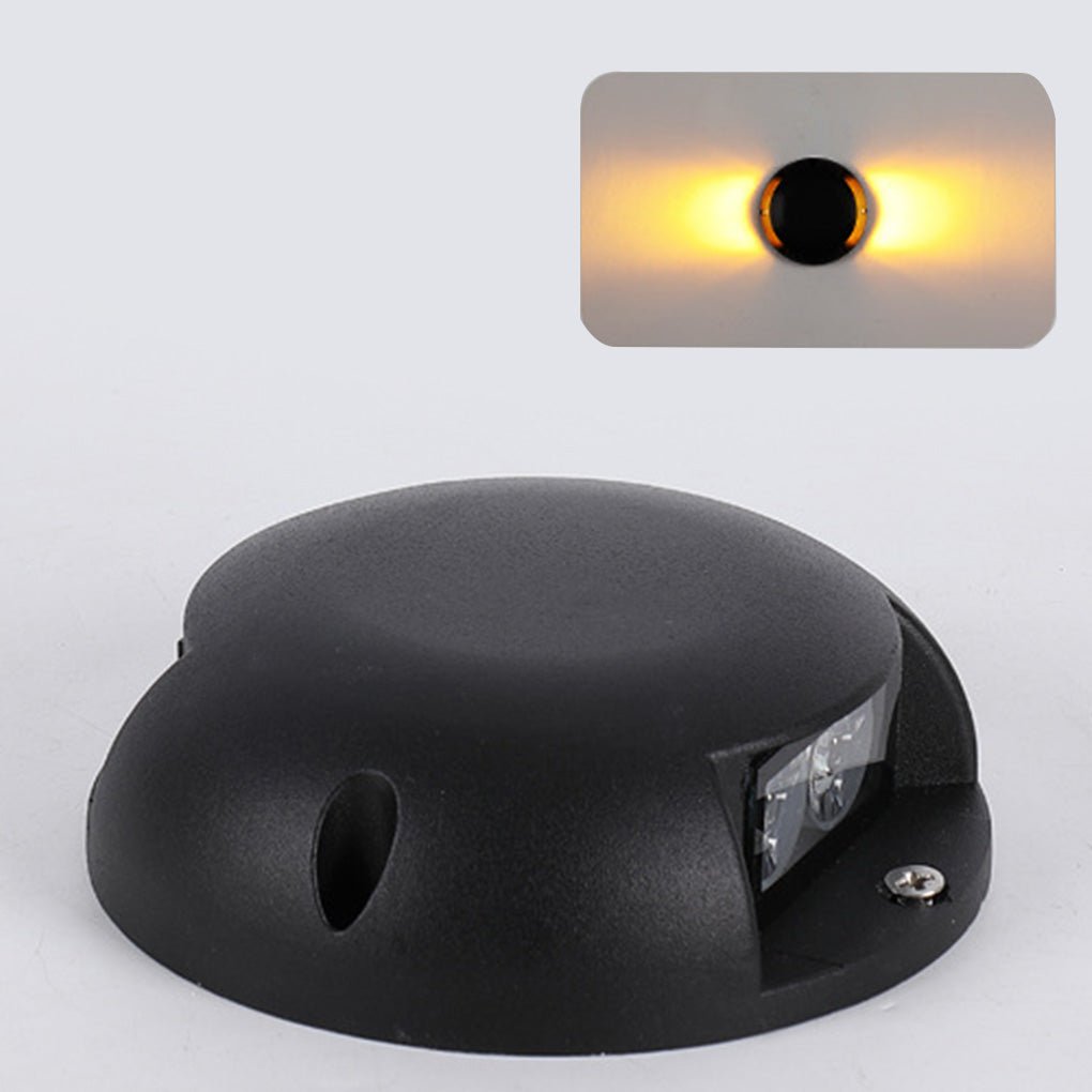 Modern Round LED Surface Flush Mounted Step Light Landscape Waterproof Decking Lights - Lamp Outdoor