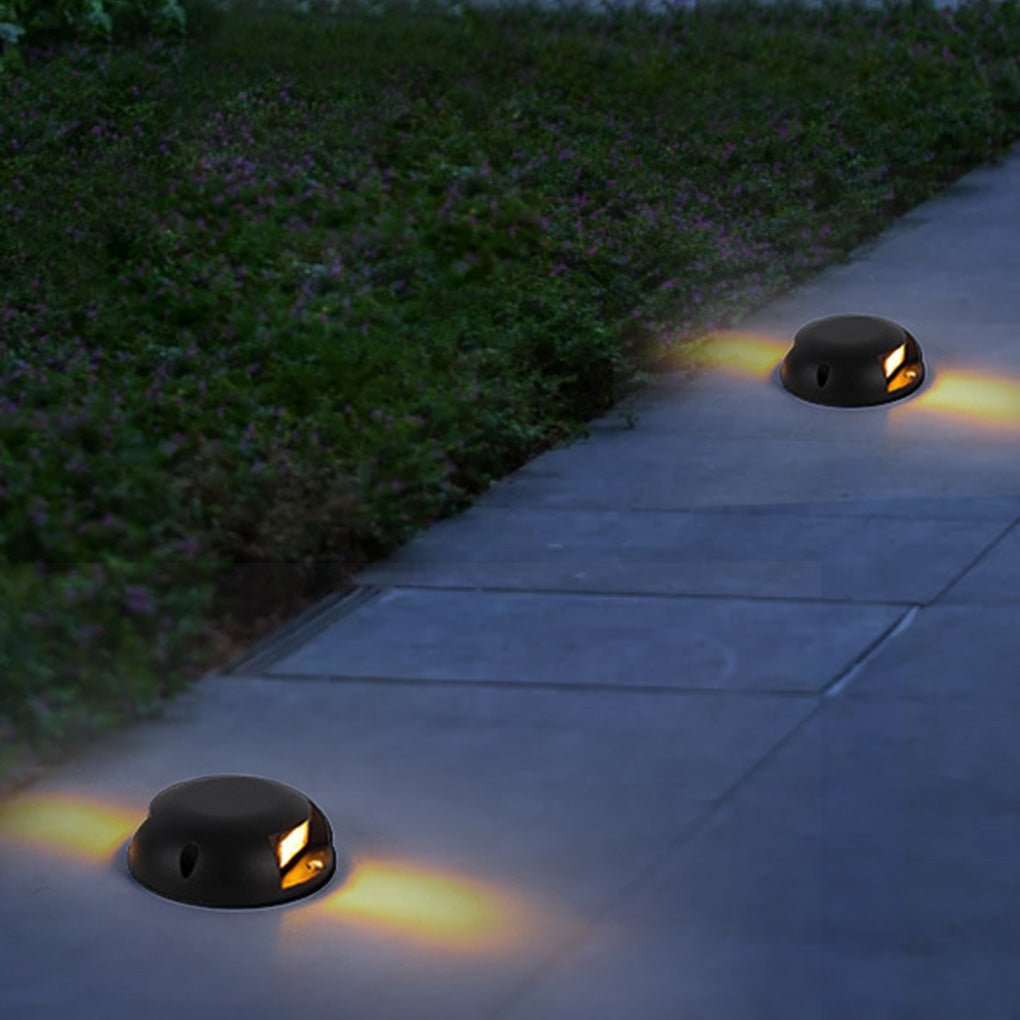 Modern Round LED Surface Flush Mounted Step Light Landscape Waterproof Decking Lights - Lamp Outdoor