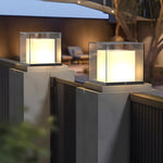 Square Gate Pillar Lights Waterproof Outdoor Minimalist Style - Lamp Outdoor