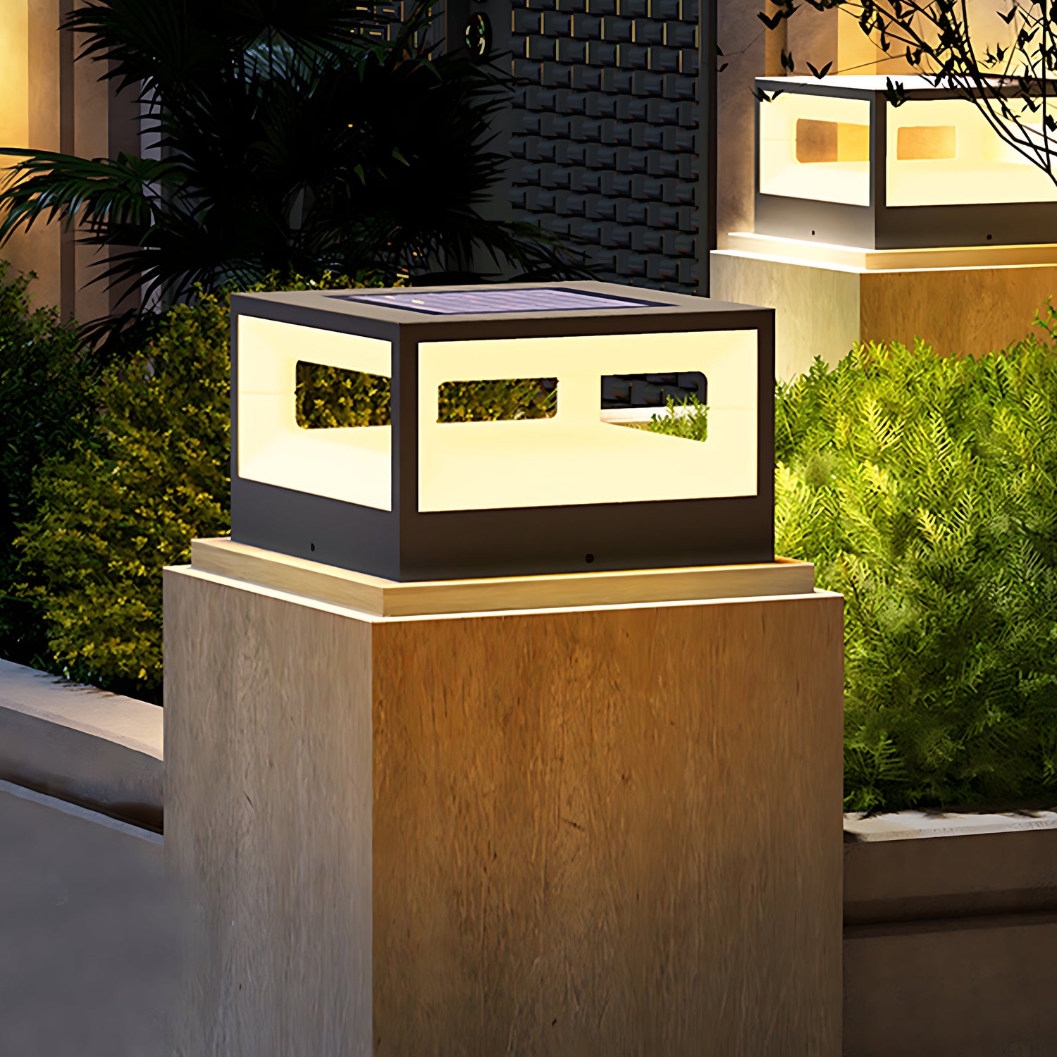 Hollow Square Pillar Light Waterproof - Lamp Outdoor