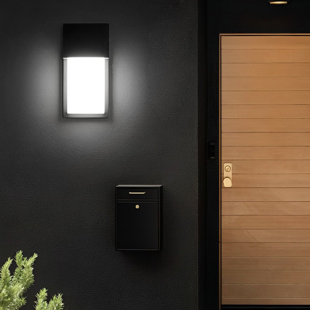 Rectangular Waterproof LED 10W Black Modern Outdoor Wall Light Fixture - Lamp Outdoor