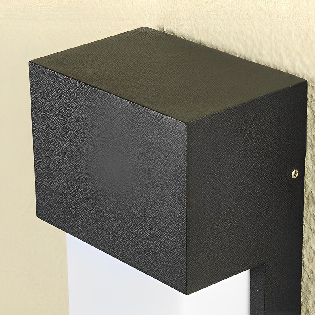 Rectangular Waterproof LED 10W Black Modern Outdoor Wall Light Fixture - Lamp Outdoor