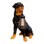 Resin Dog with Lantern Landscape Decor Solar Outdoor Lights - Lamp Outdoor