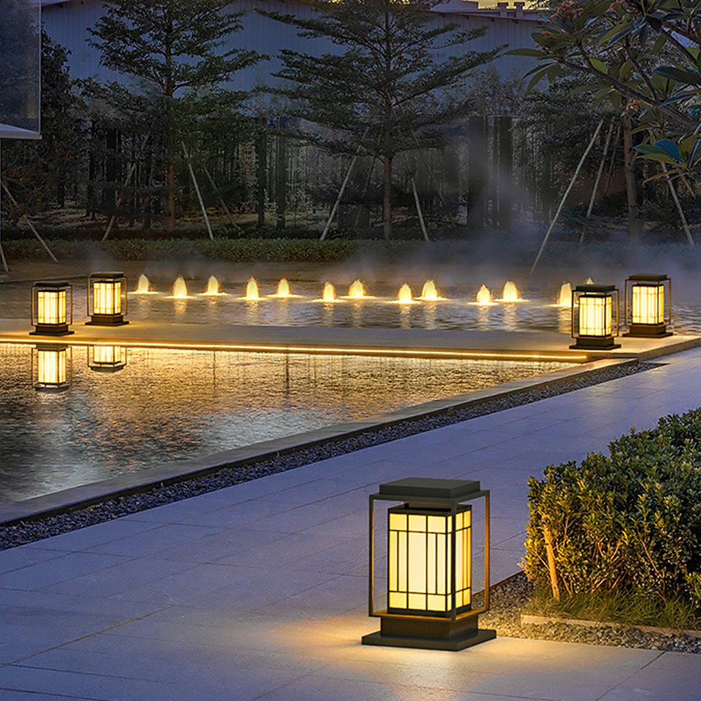 Asian Inspired Solar Path Lights Elegant Retro LED Decor for Outdoor Spaces - Lamp Outdoor
