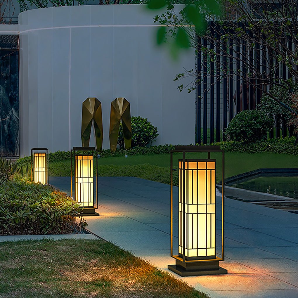 Asian Inspired Solar Path Lights Elegant Retro LED Decor for Outdoor Spaces - Lamp Outdoor