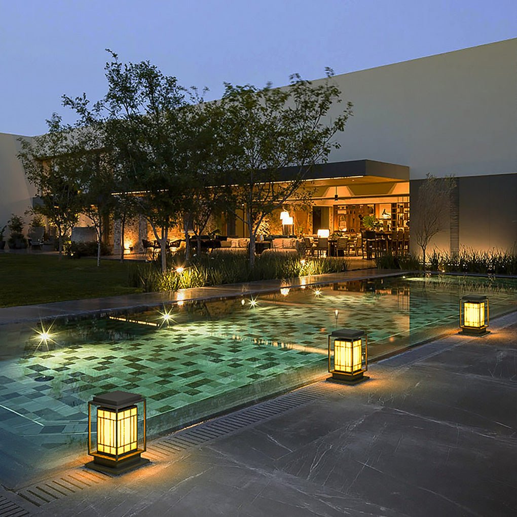 Asian Inspired Solar Path Lights Elegant Retro LED Decor for Outdoor Spaces - Lamp Outdoor