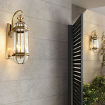 Retro Creative Copper Glass European Style Outdoor Wall Lights Exterior Lamp - Lamp Outdoor
