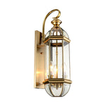 Retro Creative Copper Glass European Style Outdoor Wall Lights Exterior Lamp - Lamp Outdoor