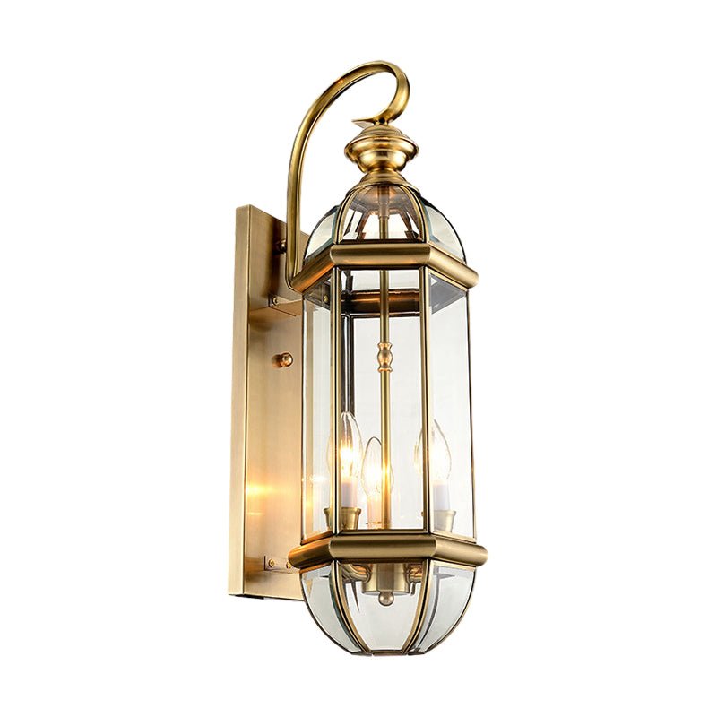 Retro Creative Copper Glass European Style Outdoor Wall Lights Exterior Lamp - Lamp Outdoor