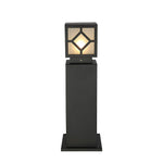 Elegant Solar-Powered Square Bollard Light Retro European Garden Lighting - Lamp Outdoor