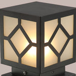 Elegant Solar-Powered Square Bollard Light Retro European Garden Lighting - Lamp Outdoor