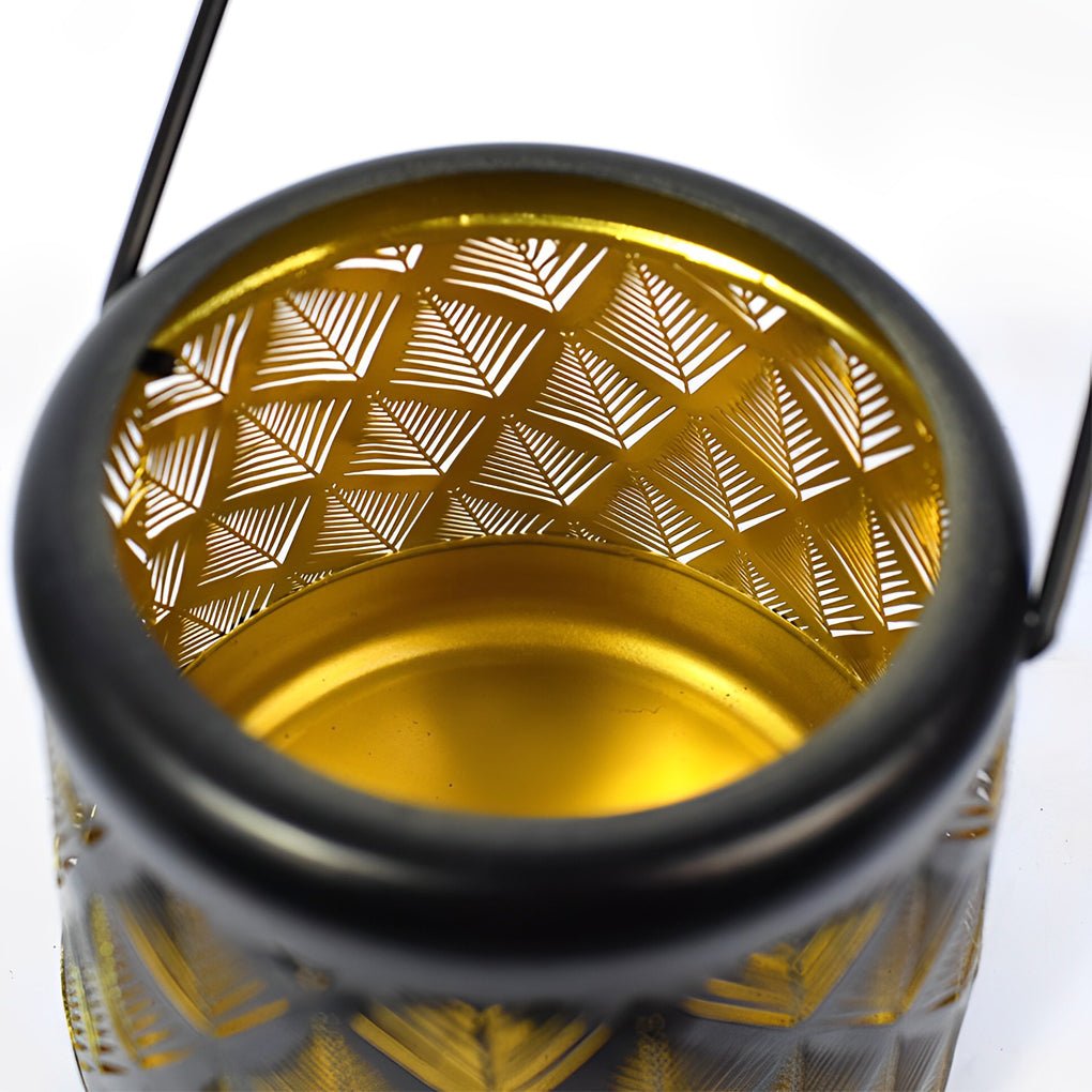 Retro Iron Mesh Solar Lanterns 2PCS LED Outdoor Hanging Lights - Lamp Outdoor