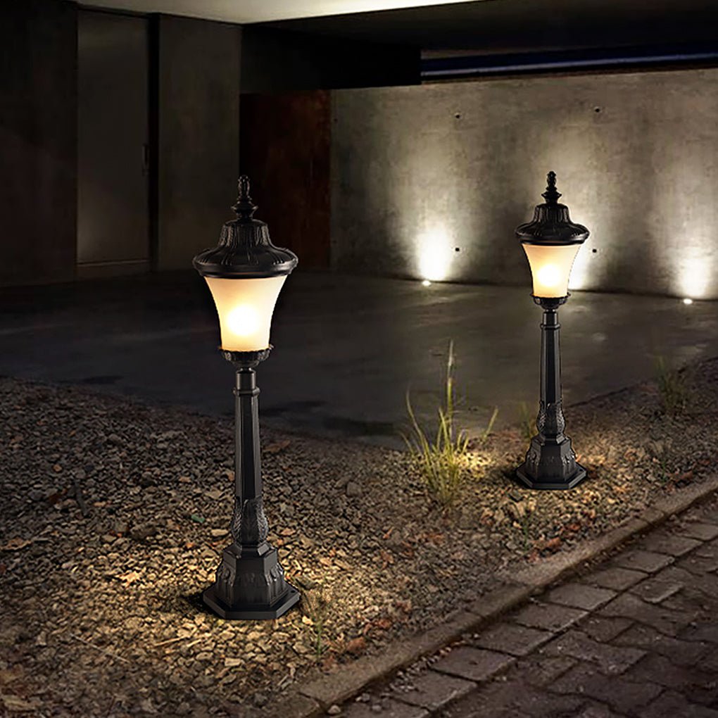Vintage High Pole Garden Light Elegant Retro Outdoor Post Lighting - Lamp Outdoor