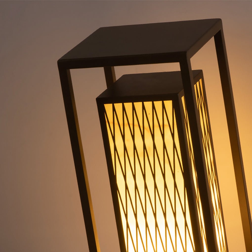 Classic Asian Courtyard Rectangular LED Outdoor Light - Lamp Outdoor