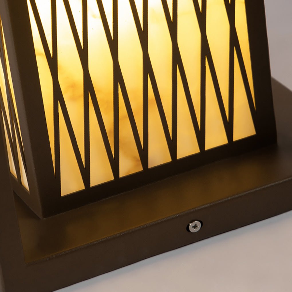 Classic Asian Courtyard Rectangular LED Outdoor Light - Lamp Outdoor