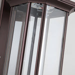 Retro Rectangular Ribbed Glass Solar Outdoor Wall Light - Lamp Outdoor