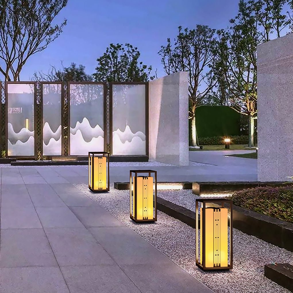 Elegant Retro Outdoor Garden Lamp with Refined Line Design - Lamp Outdoor