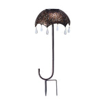 Retro Umbrella Solar Lights Colorful, Iron-Crafted Outdoor Pathway Lighting - Lamp Outdoor