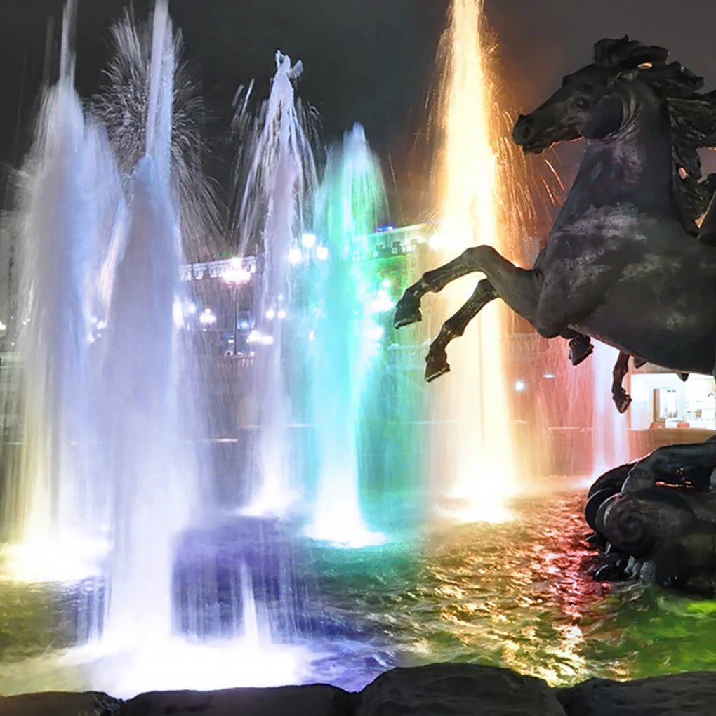 Vibrant LED Ring Pool Lights Waterproof and Colorful Fountain Illumination - Lamp Outdoor