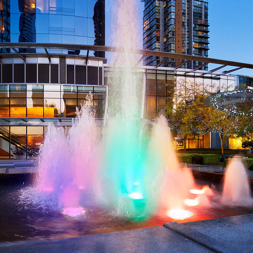 Vibrant LED Ring Pool Lights Waterproof and Colorful Fountain Illumination - Lamp Outdoor