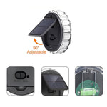 Round 9 LED Solar Petal Wall Light 3 Mode with Remote Outdoor Wall Sconce Lamp Waterproof Wall Mount Lighting - Lamp Outdoor