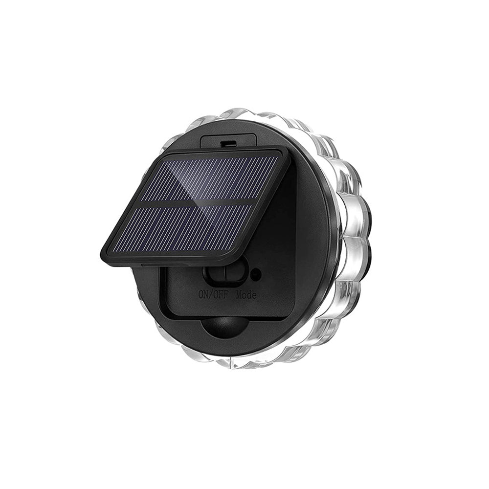 Round 9 LED Solar Petal Wall Light 3 Mode with Remote Outdoor Wall Sconce Lamp Waterproof Wall Mount Lighting - Lamp Outdoor