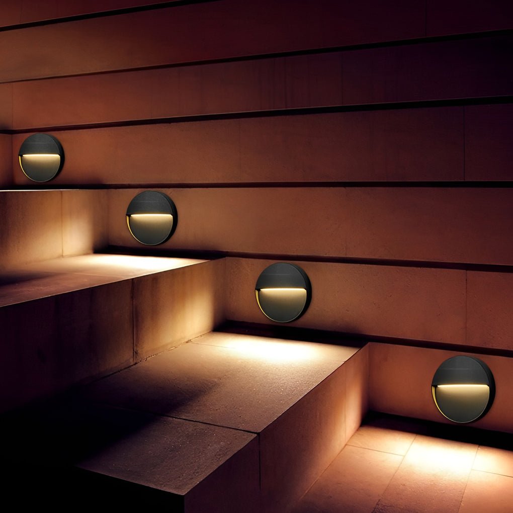 Round Creative Waterproof Stair Lights Outdoor Wall Lights Step Lights Stairway Sconces - Lamp Outdoor