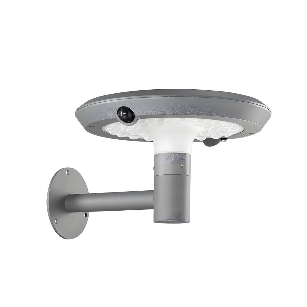 Round Solar-Powered LED Outdoor Wall Light with Motion Sensor - Lamp Outdoor