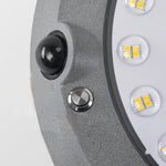 Round Solar-Powered LED Outdoor Wall Light with Motion Sensor - Lamp Outdoor