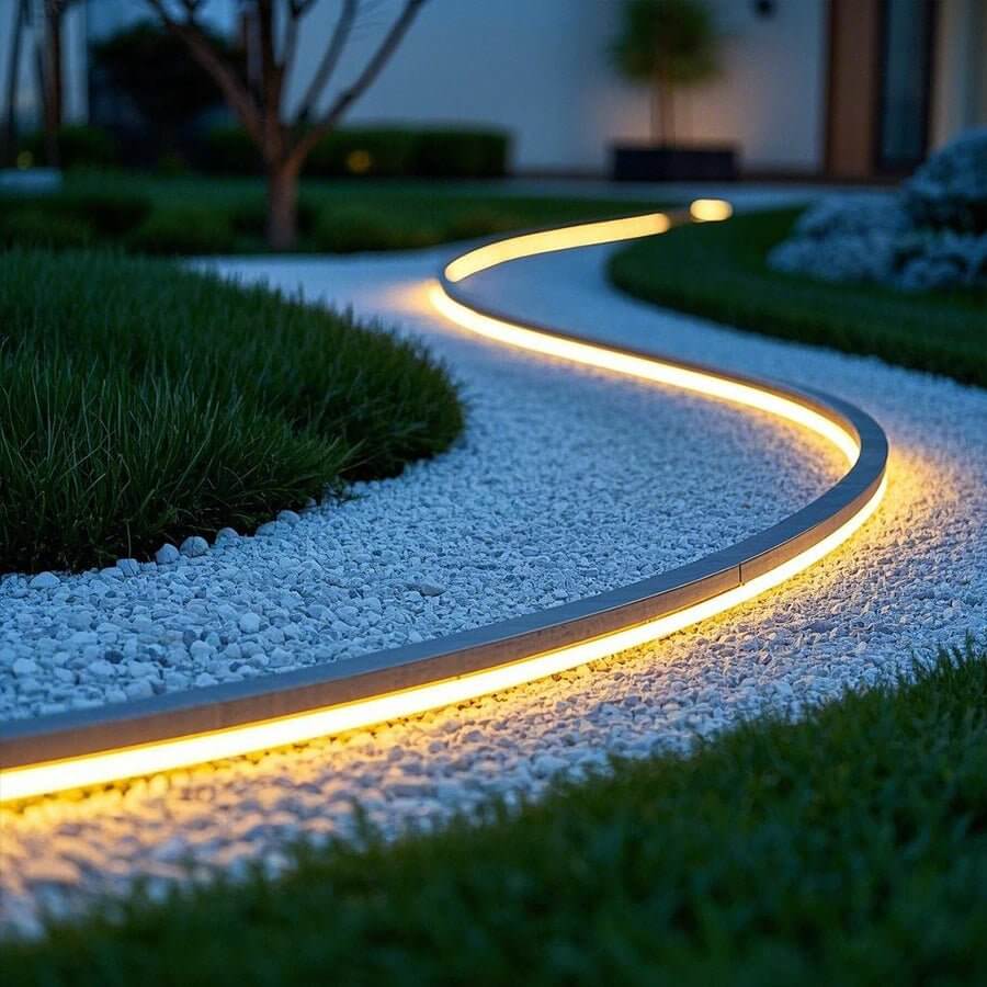 Seamless Corner-Mount LED Strip Light Industrial Style Silicone Lighting - Lamp Outdoor