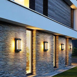 Rectangular Bubbles Crystal Waterproof COB Black Outdoor Wall Lights - Lamp Outdoor