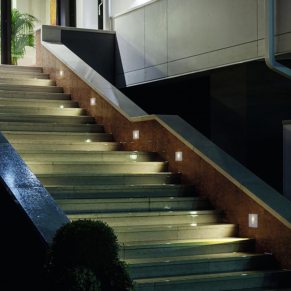 Round Square LED Modern Waterproof Outdoor Step Lights Stairway Sconces - Lamp Outdoor