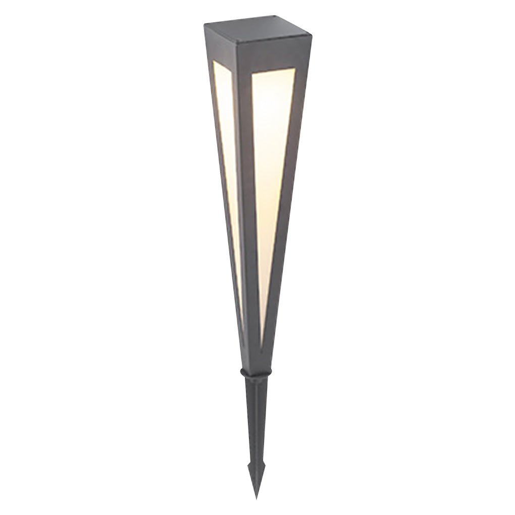 Adjustable RGB Solar LED Pathway Light Square Top & Conical Base Outdoor Lawn Lighting - Lamp Outdoor