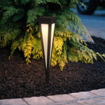 Adjustable RGB Solar LED Pathway Light Square Top & Conical Base Outdoor Lawn Lighting - Lamp Outdoor