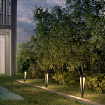 Adjustable RGB Solar LED Pathway Light Square Top & Conical Base Outdoor Lawn Lighting - Lamp Outdoor