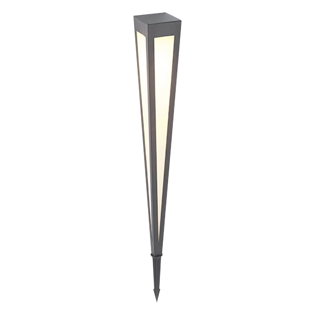Adjustable RGB Solar LED Pathway Light Square Top & Conical Base Outdoor Lawn Lighting - Lamp Outdoor