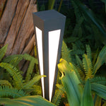 Adjustable RGB Solar LED Pathway Light Square Top & Conical Base Outdoor Lawn Lighting - Lamp Outdoor