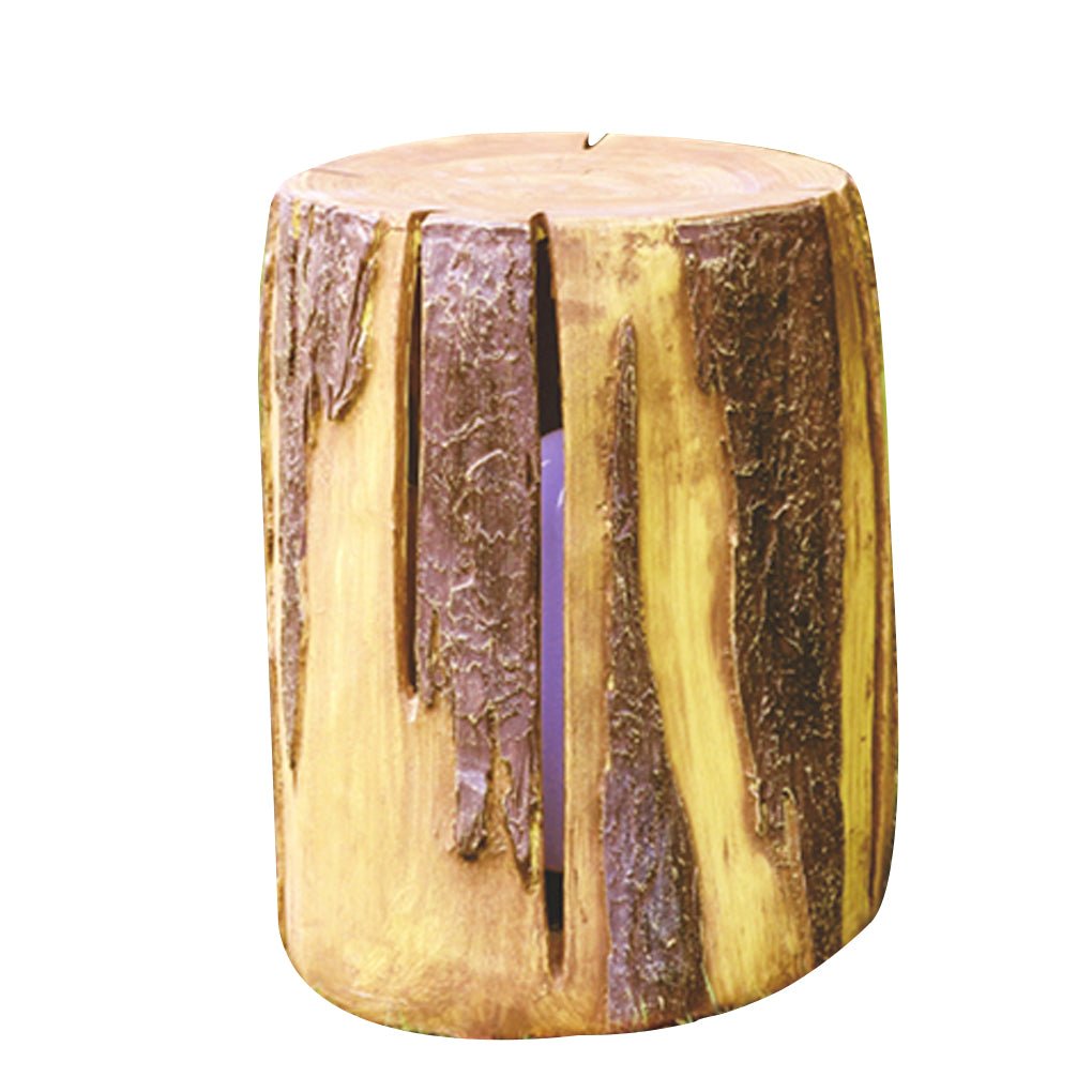 Realistic Tree Stump LED Outdoor Garden Lights - Cylindrical, Textured Design - Lamp Outdoor