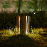 Realistic Tree Stump LED Outdoor Garden Lights - Cylindrical, Textured Design - Lamp Outdoor